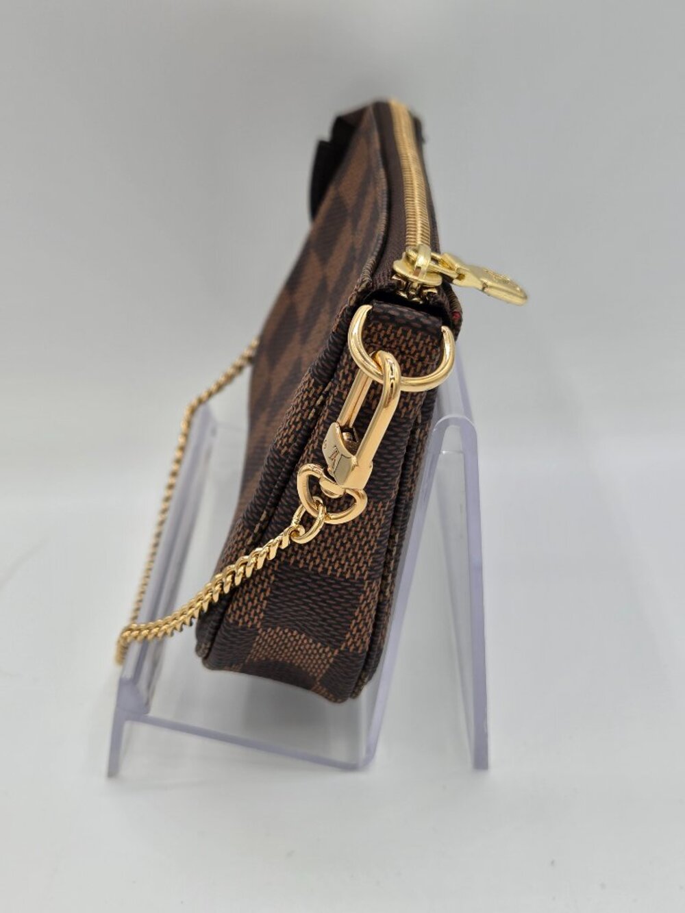 Louis Vuitton Mini Pochette Accessories – Damier Ebene | Chain Wristlet | - Picture 3 of 14